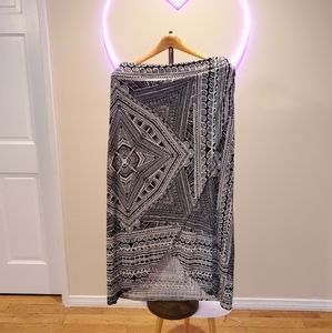 Anthropologie MAEVE faux wrap geo tribal skirt